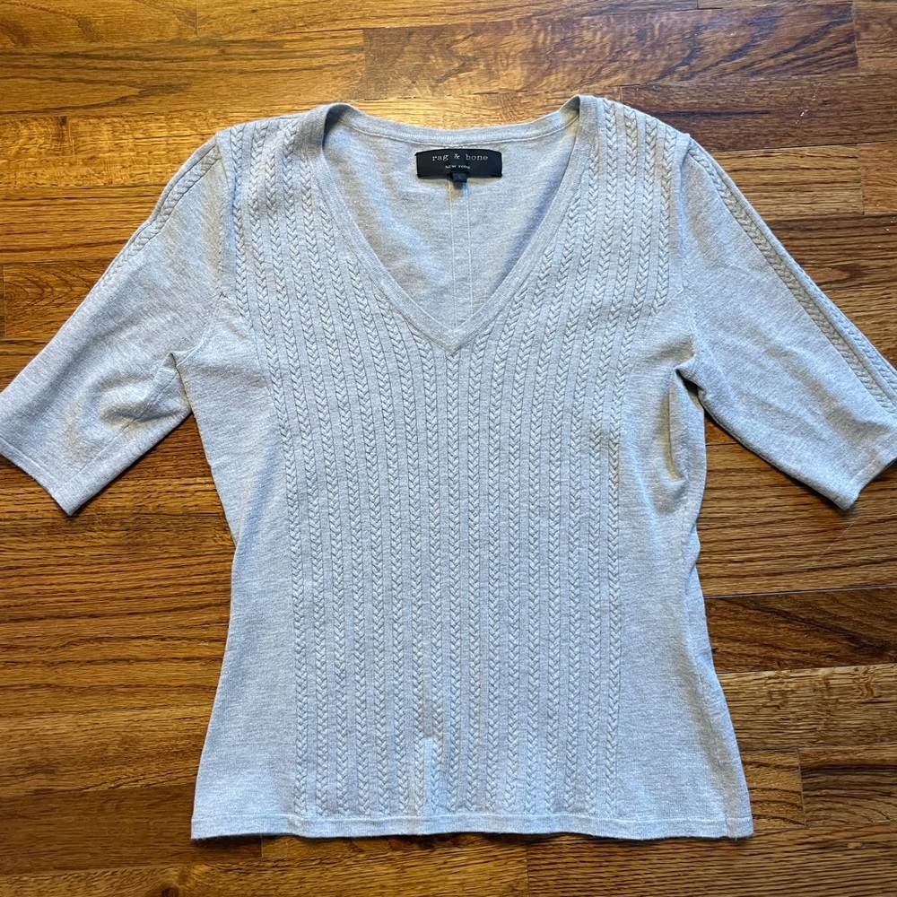 rag & bone Ribbed Short Sleeved T-shirt